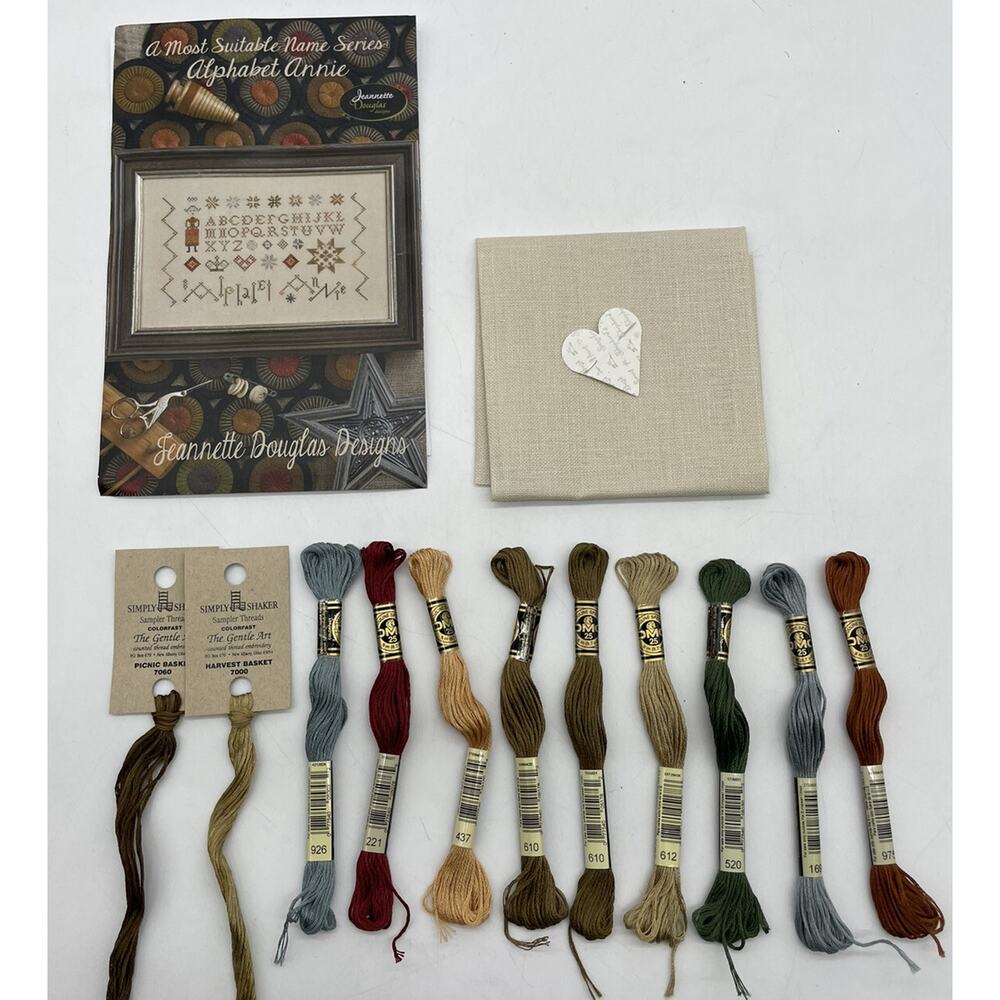 Jeanette Douglas Designs A Most Suitable Name “Alphabet Annie” Cross Stitch Kit